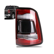 LED Tail Light Black Cover with Blind Spot Compatible With 2019-2023 Dodge Ra...