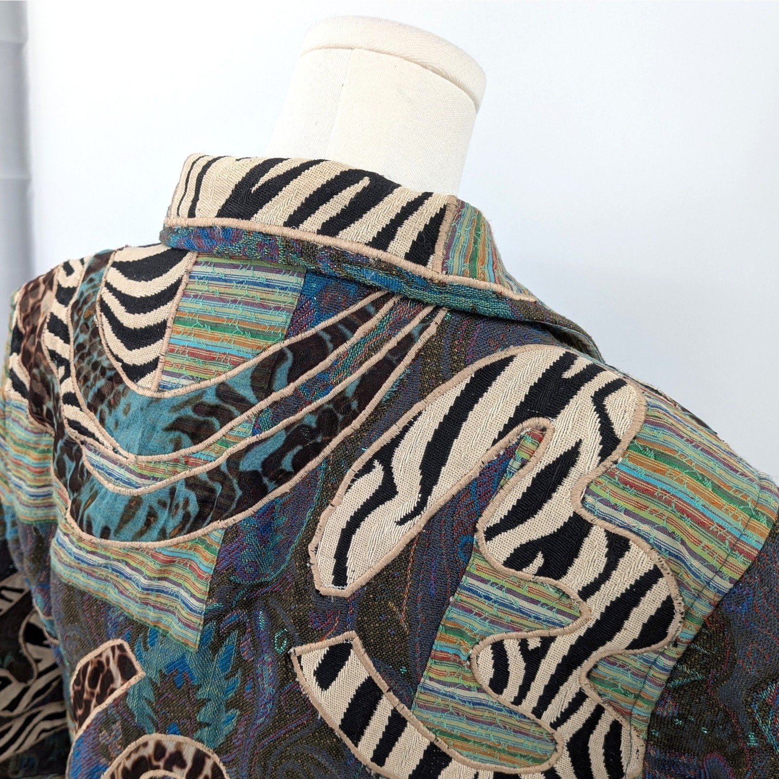 Anu Natural Life Patchwork Jacket M Tapestry Safa… - image 7