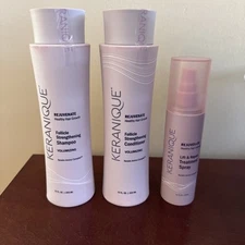 Keranique Hair Rejuvenate Shampoo, Conditioner & Treatment Set 3 Pieces Sealed