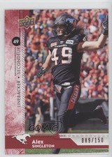 2018 Upper Deck CFL Red 89/150 Alex Singleton #150 n1u