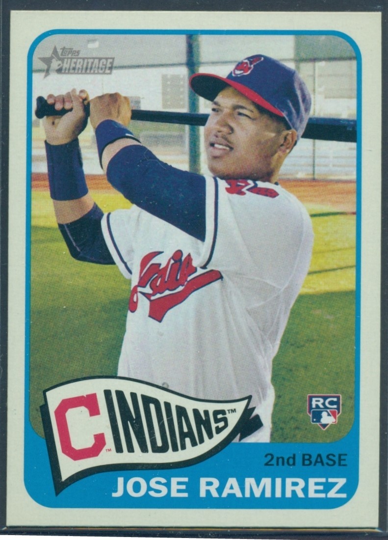 2014 TOPPS HERITAGE HIGH NUMBER JOSE RAMIREZ #H590 ROOKIE CARD 