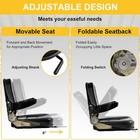 Universal Forklift Seat 45°-180° Adjustable Backrest & Armrests Anti-fatigue — photo 4