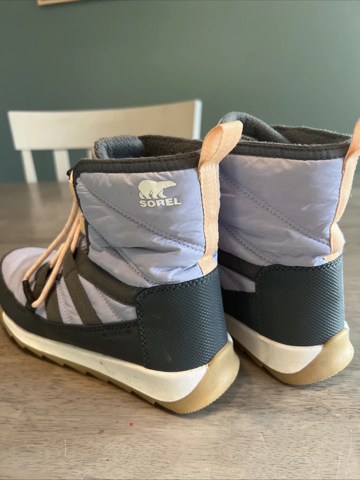 Sorel Lavender Gray Fabric Waterproof Winter Boots Kids 6 - Image 2 of 4