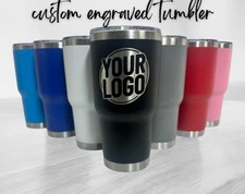 LOGO ENGRAVED TUMBLERS | Add Your Logo Design | Custom Tumbler | 20 Oz & 30 Oz