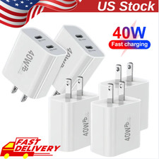 40W USB C Wall Charger Type C Fast Charging Block For iPhone 17 16 15 14 13 12 X