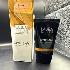 Laura Geller Cover Lock Cream Foundation Honey Buildable Coverage 1 fl oz