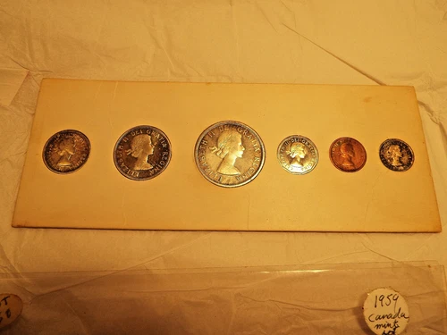 1959 Canada Mint Set in Original Card Display.