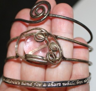 Fabulous sterling silver 925 mxied cuff bracelets Lot# 424