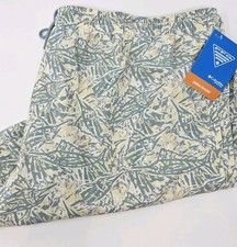 Columbia PFG Men s Omni-Shade Shorts XXL 6L Short Green Print Regular Fit NWT