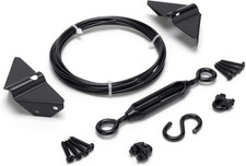 Anti-Sag Gate Kits for Wooden Fence, Black Gate Support Cable Kit Hardware, Gate