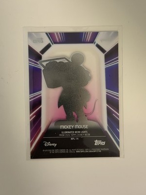Topps Disney 2026 Neon Mickey Mouse Illuminated Neon Lights Card
