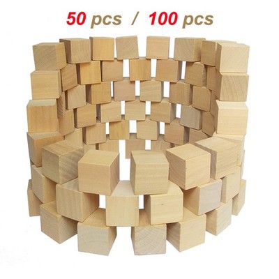 Cubes Alphabet Blocks Square Cubes Wood Blocks Natural Solid Cube Wooden Cubes