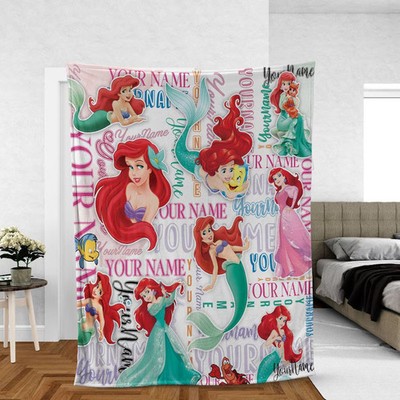 Personalized Disney Princess The Little Mermaid Ariel Fleece Blanket