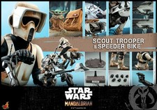 HOT TOYS STAR WARS MANDALORIAN SCOUT TROOPER SPEEDER BIKE 12  1 6 TMS017 NEW  US