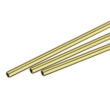 Brass Round Tube 5mm OD 0.5mm Wall Thickness 200mm Length Pipe Tubing 3Pcs