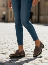 TOMS Cara Lug Sole Penny Loafers   Oak Brown ...