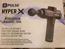 E Pulse Hyper-x Handheld Percussion Massager Open Box Never Used