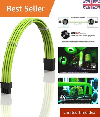 AVA 50cm grün 8-Pin PCI-E GPU Verlängerungskabel | Geflochtenes Netzteil