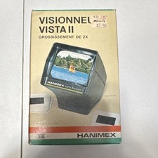 Hanimex Vista Viewer II Illuminated 2x Slide Viewer Portable 35mm Desktop Black