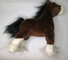 Gund Dale Clydesdale Brown/White Horse Pony Plush Stuffed Animal 11"