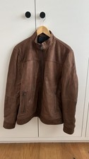 Marks and Spencer men’s brown leather jacket Medium New Without Tags