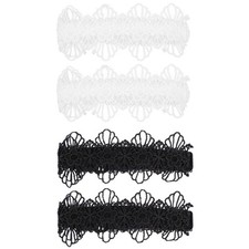 2 Pairs Reusable Lace Ankle Straps Anti-Drop Elastic Shoe Straps Assorted Colors