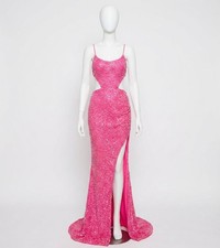 Jovani Sequin High Slit Gown Size 4