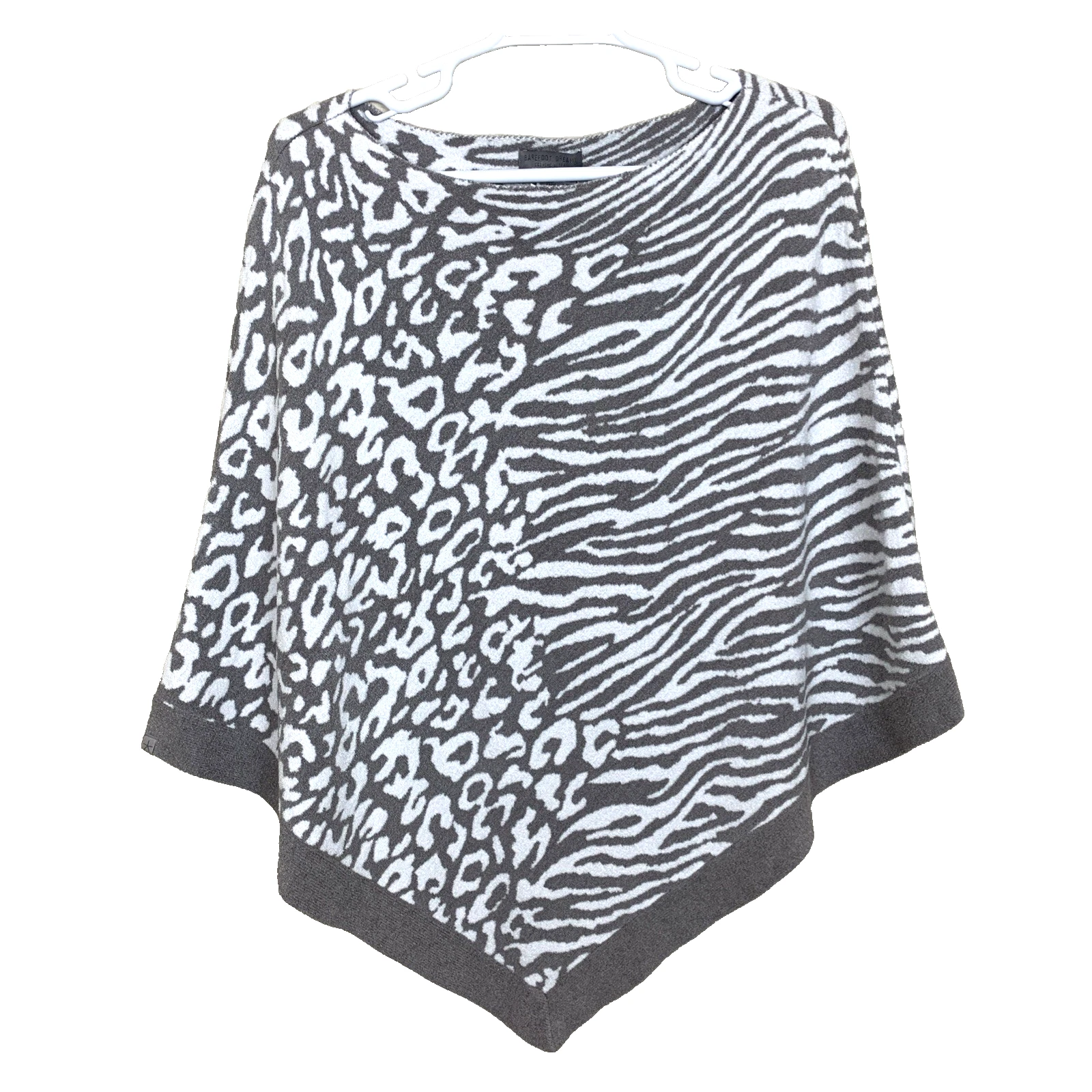 Barefoot Dreams Womens Poncho One Size Plus New Animal Print CozyChic Ultra Lite
