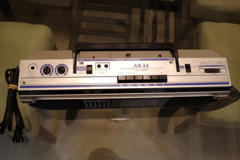 AKAI AJ-202FS gravador cassete rádio estéreo fita boombox portátil - Imagem 4 de 4