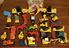 Huge Lot of 27 Misc. Construction Vehicles Diecast Tonka Hot Wheels Welly NICE