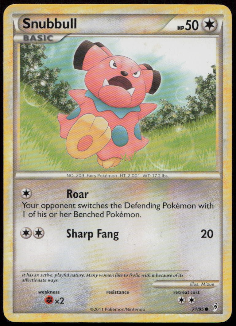 Snubbull 71/95 DMG Call of Legends Common Pokemon