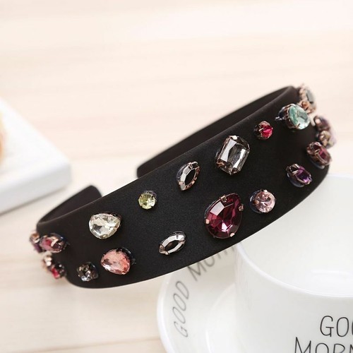 Hairband Hair Band Pearl Headband Baroque FashionWomen Wide Crystal new - Picture 8 of 35