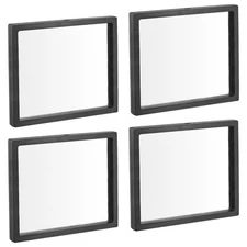 4 x Floating Thin Film Display Box ABS Frame Case 18cm x 18cm x 2cm Black