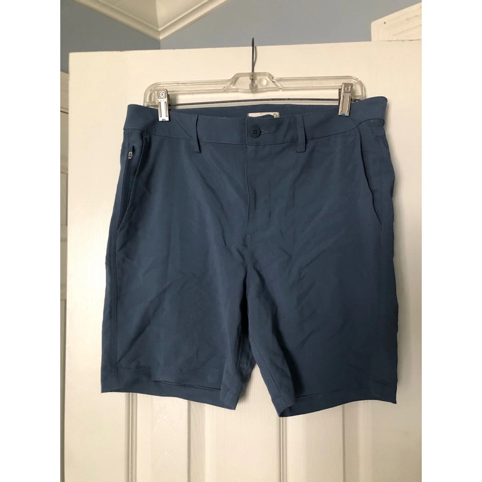 Pantalones Cortos de Golf Chinos Tasc Tailored Para Hombre Azul Bambú Rendimiento Talla 33 Foto 2 de 4