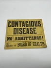 New Listingreplica vintage metal tin sign for a "Contagious Disease"