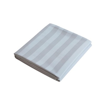 Flat Sheet Only Twin Size Striped Grey 400 TC 100 Egyptian Cotton Satin Top