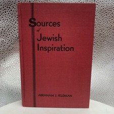 Feldman - Sources of Jewish Inspiration -  Rare 1st edition 1934  original