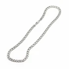 Sterling Silver 6.7mm Curb Link Chain Necklace 55cm #69313