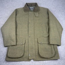 Rydale Jacket Mens 2XL Green Check Tweed Field Overcoat Hunting Outdoor Country