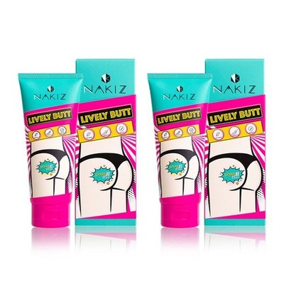 2X Nakiz Lively Butt Buttocks Remove Stretch Mark Dark Spots Skin Cream 100 g.