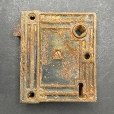 Antique c1890s Door Knob Mechanism Hardware Handle Forged Steel Victorian C02