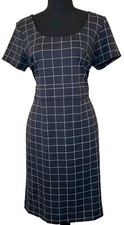 Ann Taylor Sheath Women Dress Check Pattern Petite Size 10P