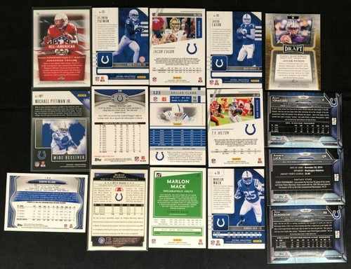 Indianapolis Colts 16 NFL Cards - Luck, Taylor, Vinatieri, Wayne, Harrison + - Photo 2 sur 4