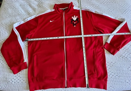 MANNY PACQUIAO NIKE Men’s 2XL Track Suit Jacket Zip Pockets Logos Red White XXL - Picture 4 of 12