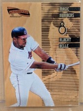1996 Pinnacle Aficionado MAGIC NUMBERS #7 Albert Belle REAL WOOD EMBOSSED