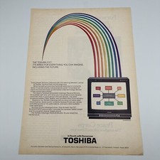 1984 Toshiba Videologic Vintage Print Ad 8"x11" F.S.T Blackstripe picture tube
