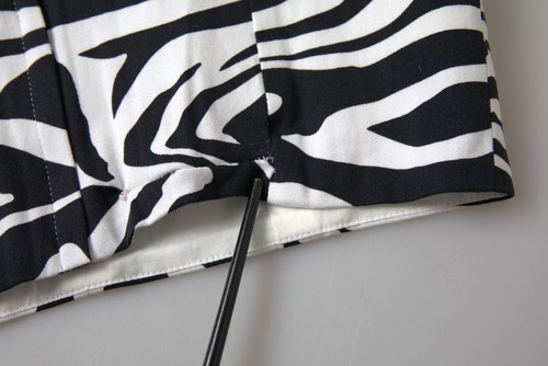 DOLCE & GABBANA Top Black White Zebra Sleeveless Bustier Crop IT42/US8/M 570usd - Picture 5 of 9