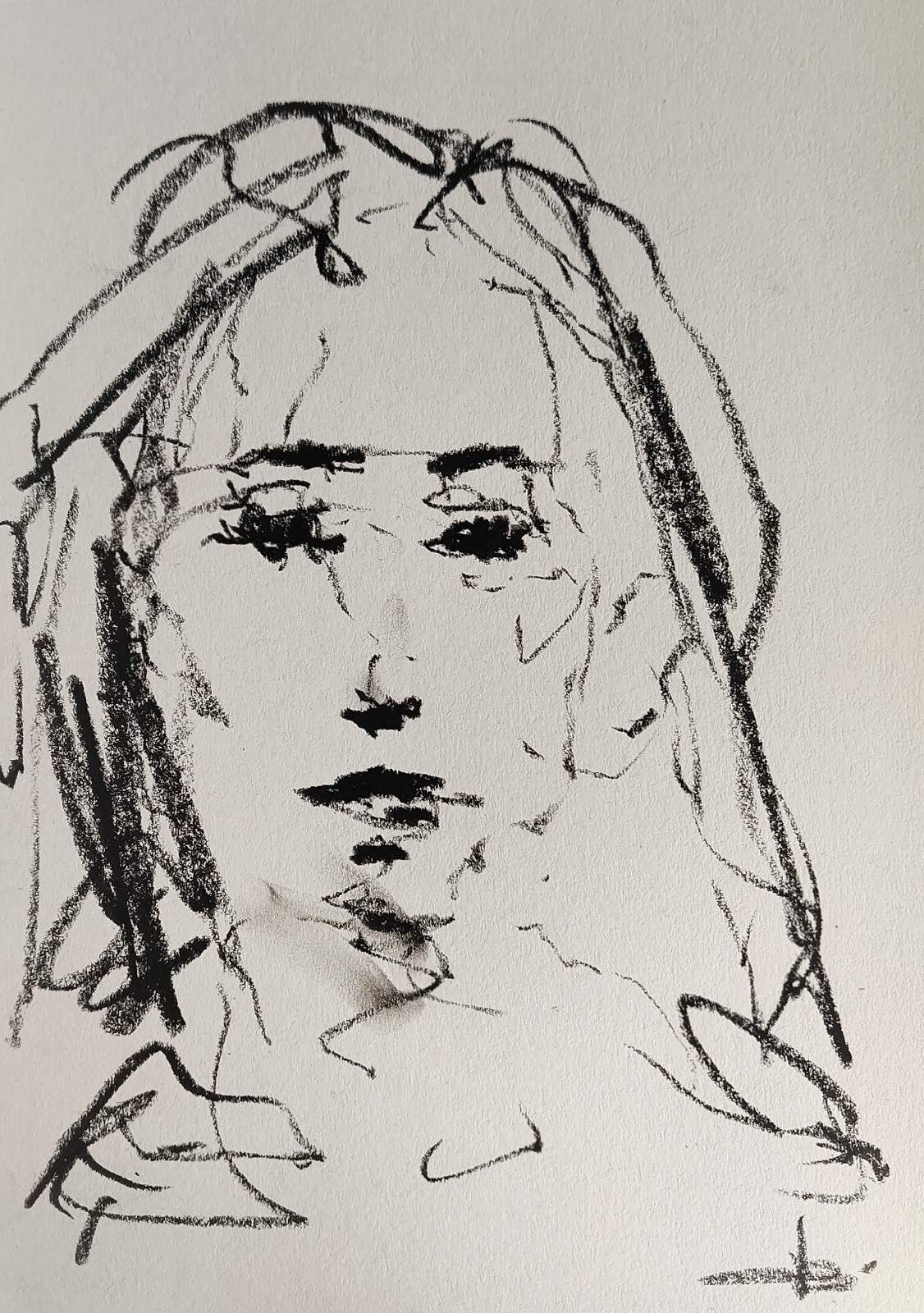 Female Portrait Original Oil Pastel Drawing 12X8" A4 COA VIVEK MANDALIA SIGNED Falak Tayyeb