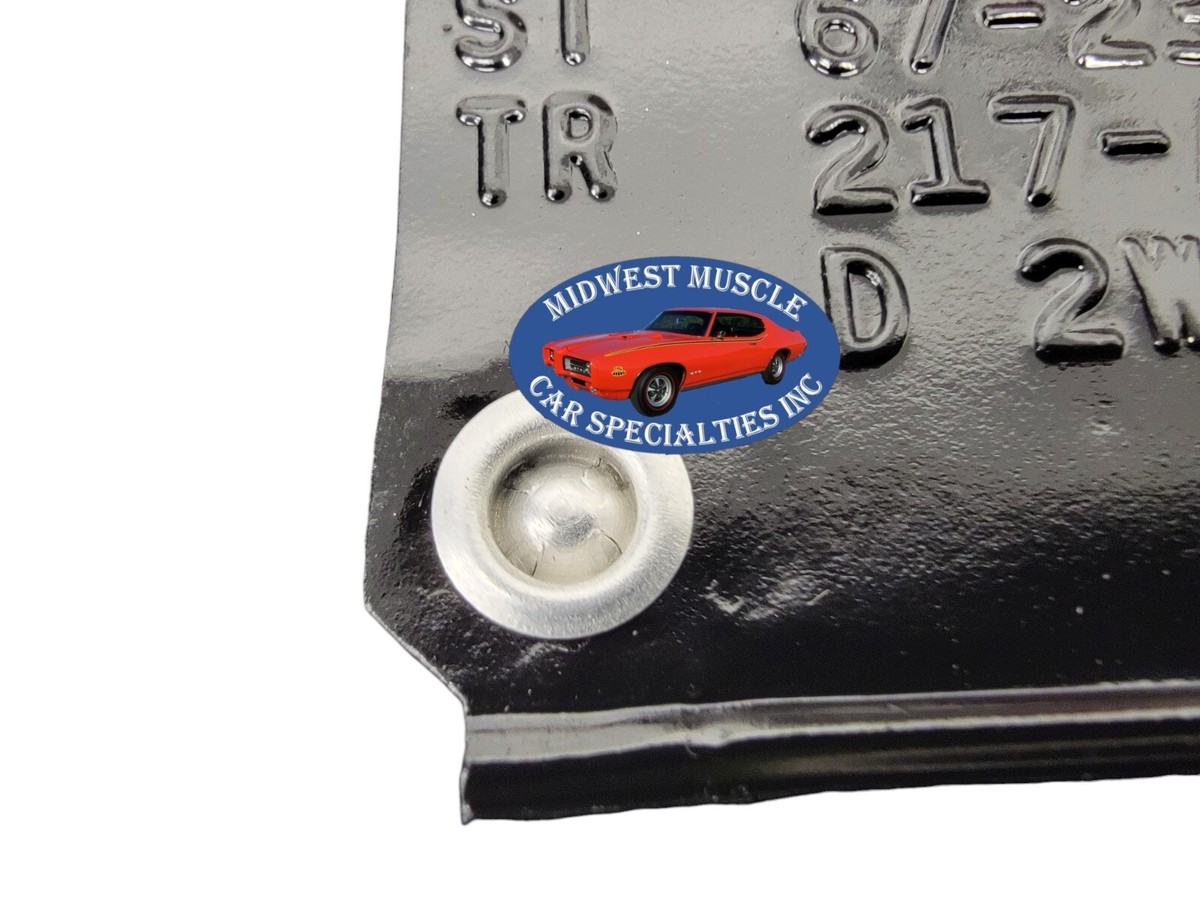 GM Chevy Pontiac Oldsmobile Factory Correct Firewall Cowl Data