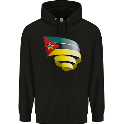 Gekräuselte Mosambik Flagge Mosambikanischer Tag Fußball Kinder Hoodie